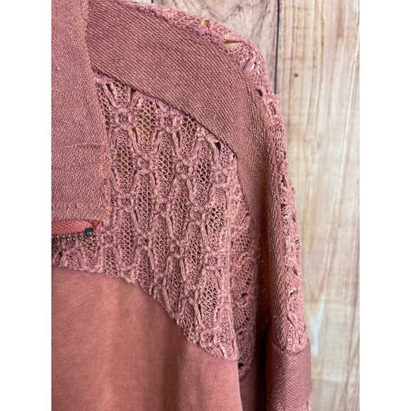 Gimmicks Buckle Lace Full Zip Cardigan Sweatshirt Mineral Wash Orange Size S - Picture 7 of 10